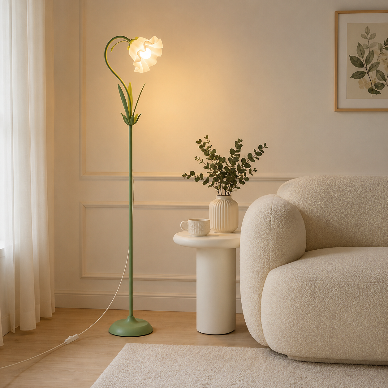Bellora Flower Floor Lamp – Vintage Tulip Standing Light
