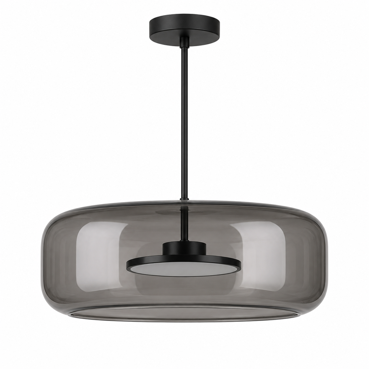 Domira Glass Pendant Light | Smoked Glass, Dimmable LED, Ceiling Pendant