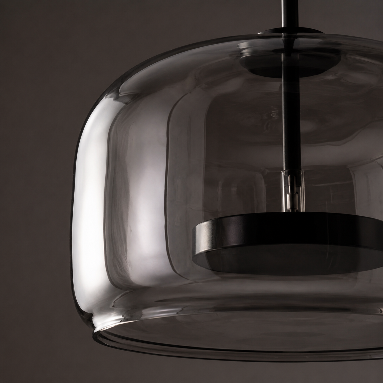 Domira Glass Pendant Light | Smoked Glass, Dimmable LED, Ceiling Pendant