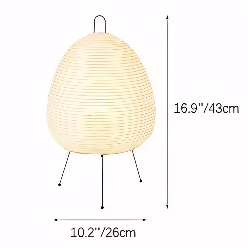 Kumora Paper Lantern Floor Lamp – Japandi Mulberry Paper Tripod Light