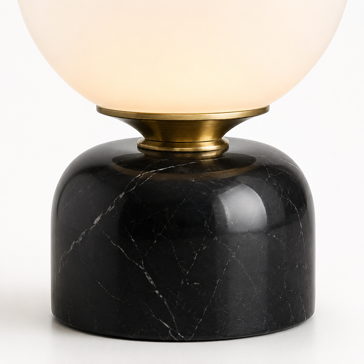 Mirella Marble Table Lamp | Opal Glass Globe Light