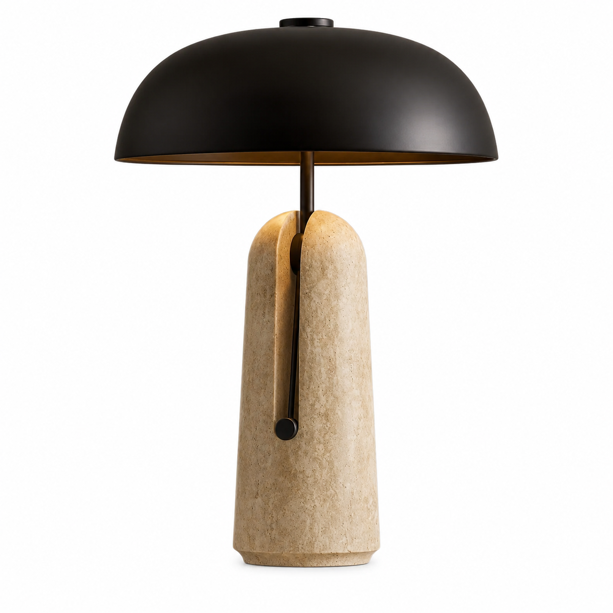 Petriva Dome Table Lamp | Stone Base Mushroom Light