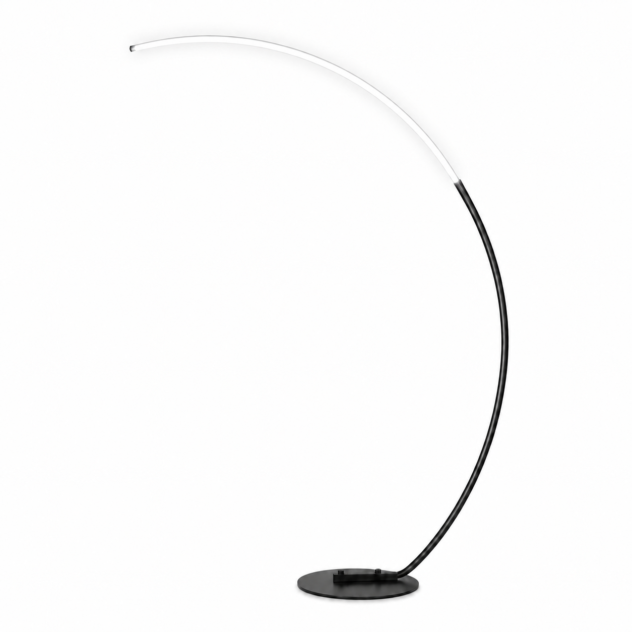 Quilla LED Arc Floor Lamp | Dimmable Modern Crescent Standing Light with Remote