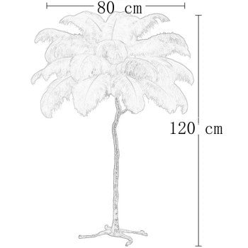 Wrenna Feather Floor Lamp | Ostrich Feather
