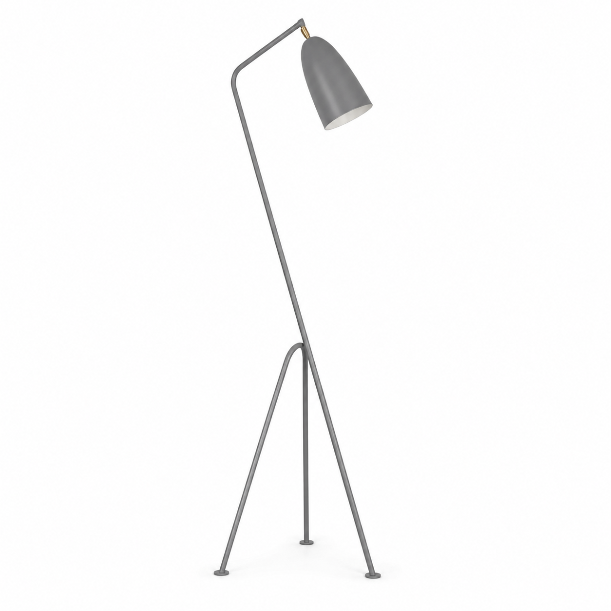 Zirla Leaning Tripod Floor Lamp – Mid Century Metal Standing Light in Seven Colours