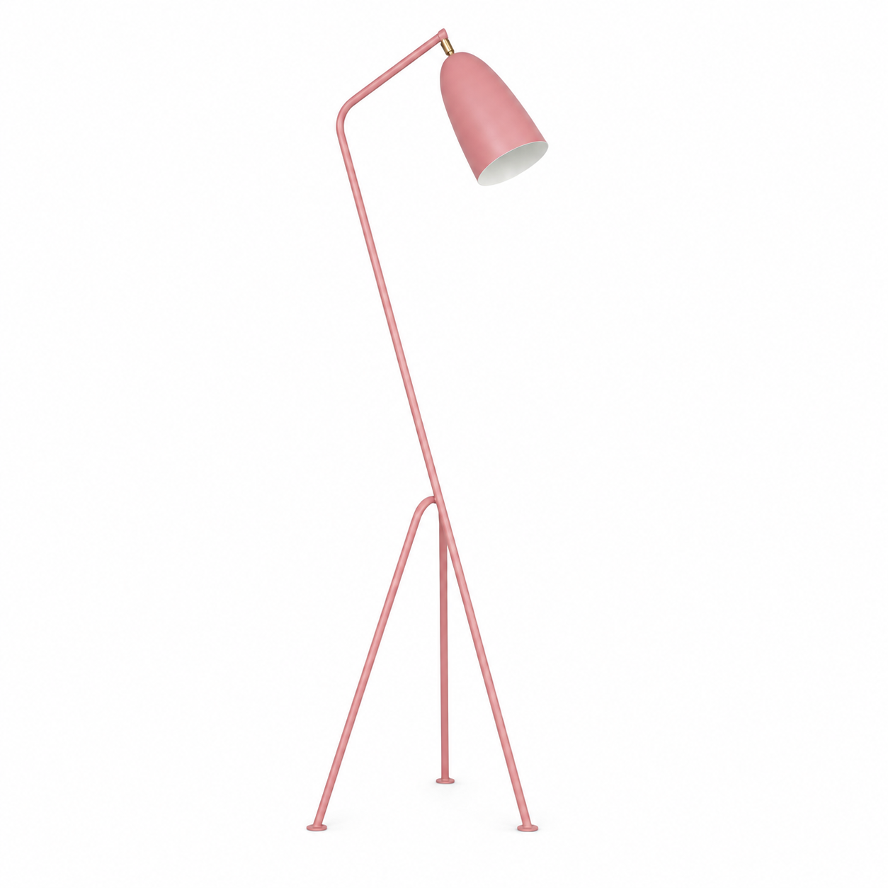 Zirla Leaning Tripod Floor Lamp – Mid Century Metal Standing Light in Seven Colours