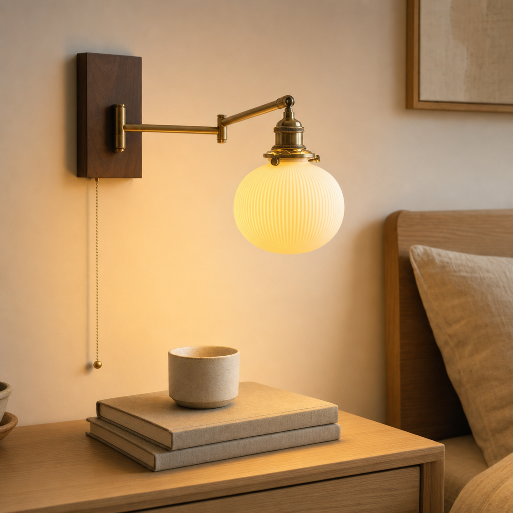 Arletta Wall Light | Swing Arm Ceramic Sconce