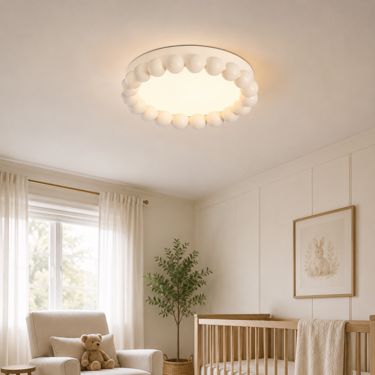 Bolla Bobble Ceiling Light | Resin Flush Mount Lamp
