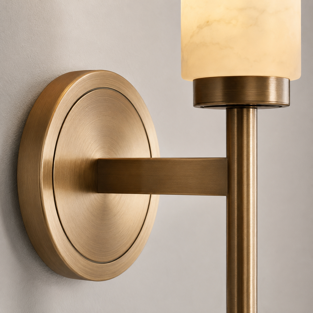 Cerella Wall Light | Marble Copper Torch Sconce