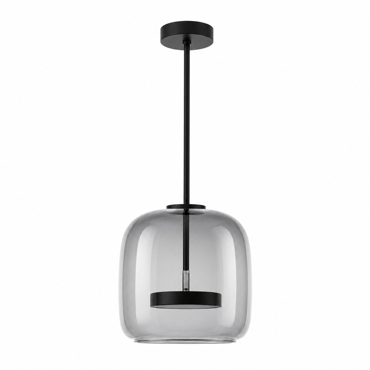 Domira Glass Pendant Light | Smoked Glass, Dimmable LED, Ceiling Pendant