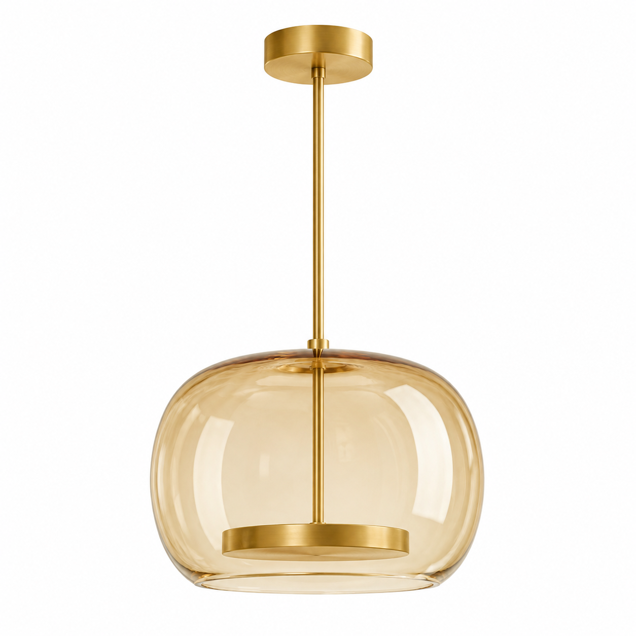 Domira Glass Pendant Light | Smoked Glass, Dimmable LED, Ceiling Pendant