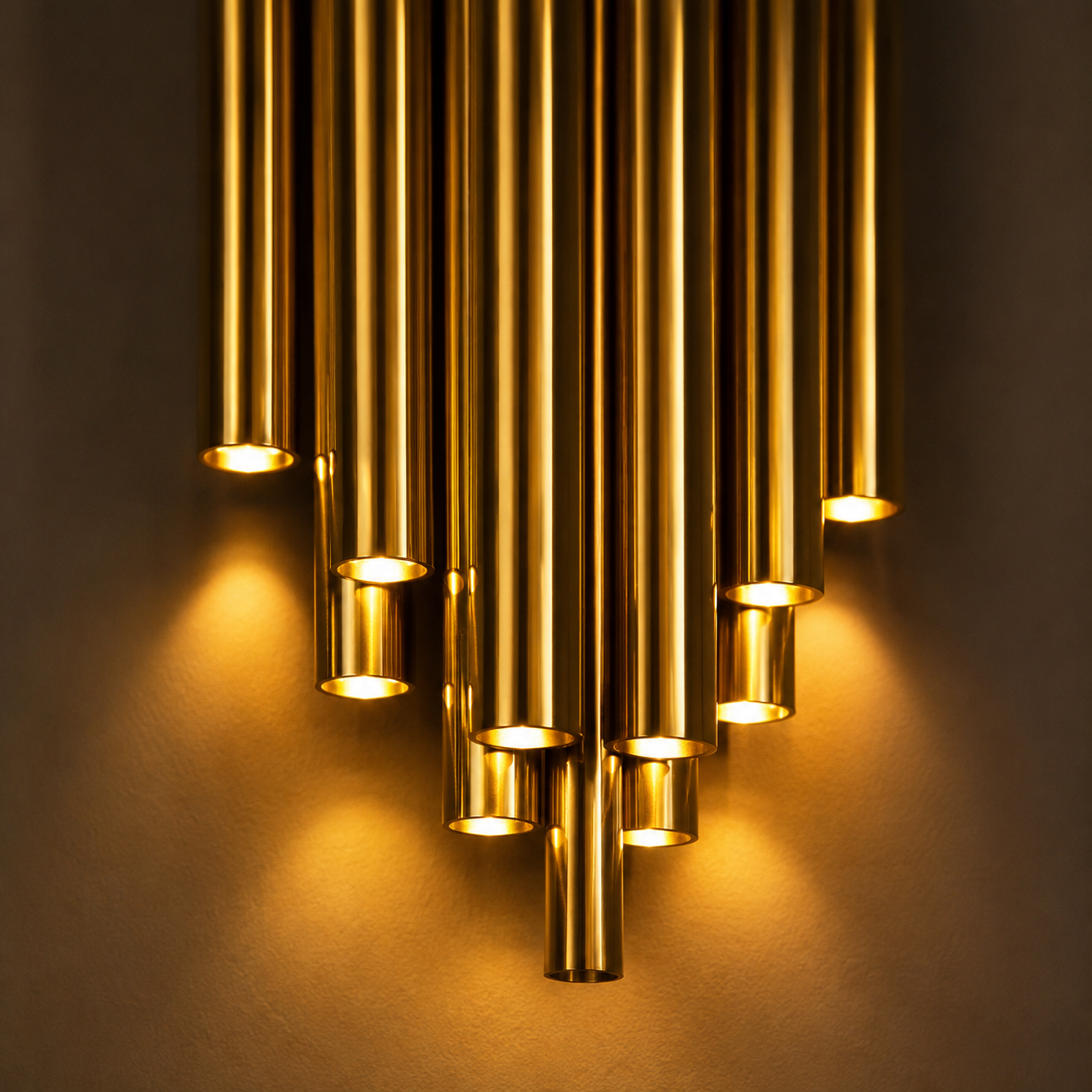 Empira Wall Light | Gold Tube Art Deco Sconce