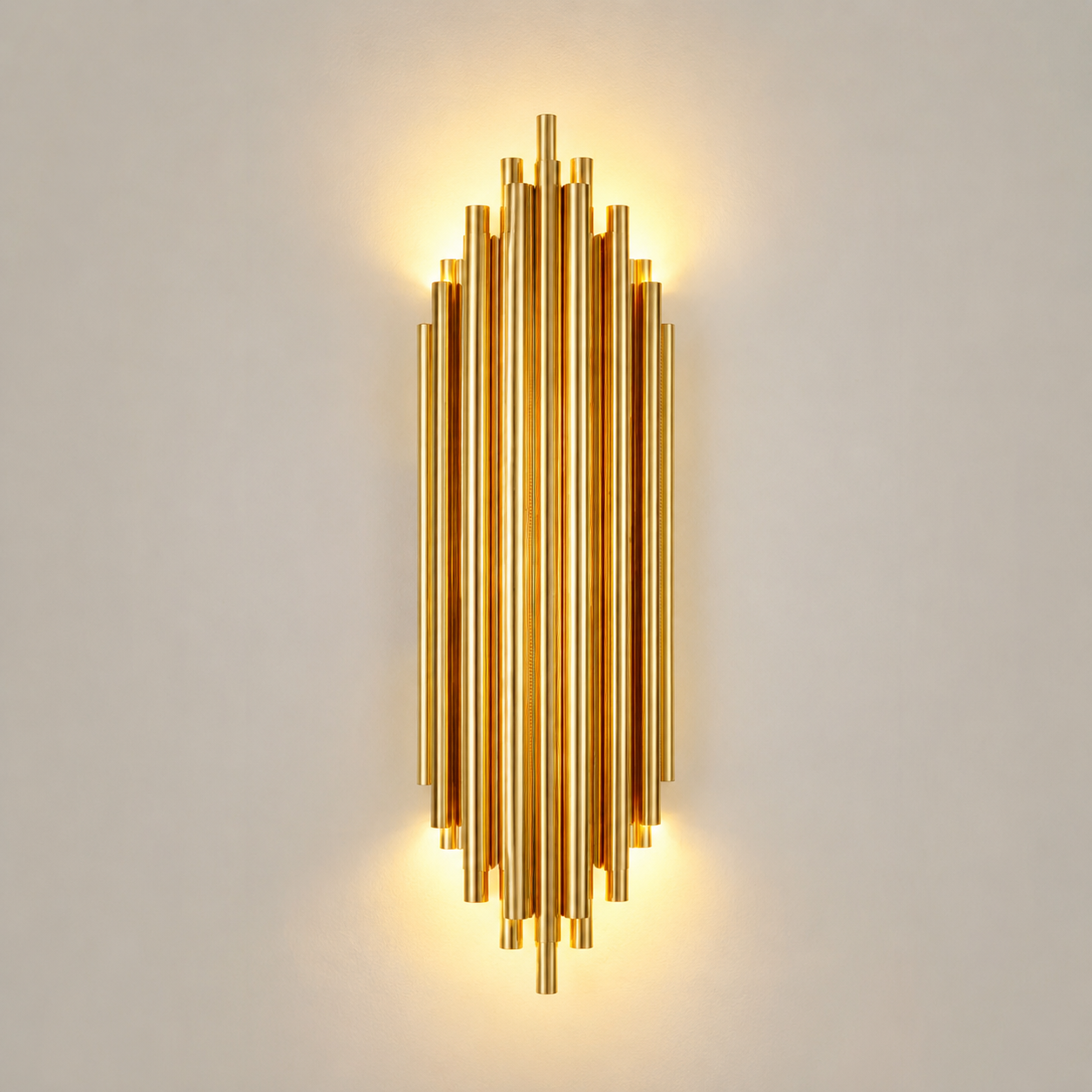 Empira Wall Light | Gold Tube Art Deco Sconce