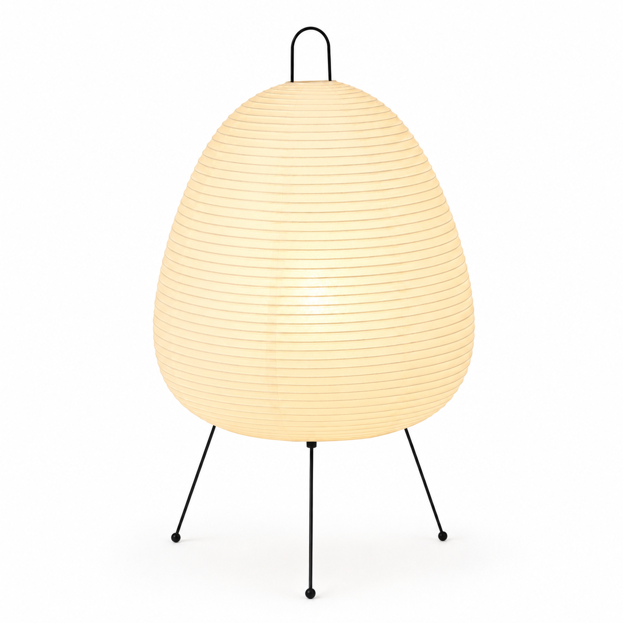 Kumora Paper Lantern Floor Lamp – Japandi Mulberry Paper Tripod Light