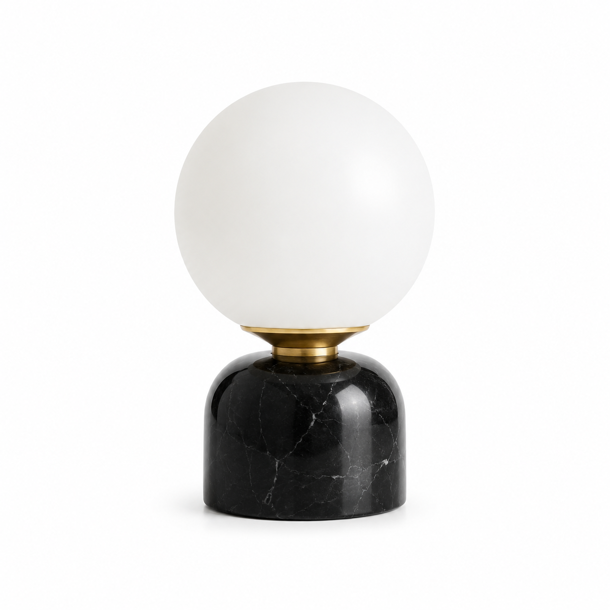 Mirella Marble Table Lamp | Opal Glass Globe Light