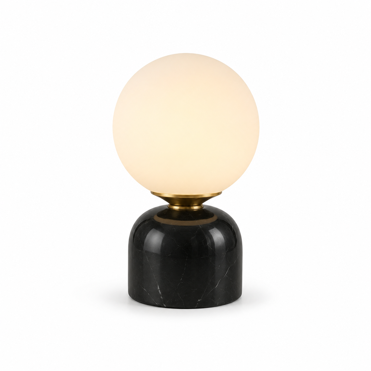 Mirella Marble Table Lamp | Opal Glass Globe Light