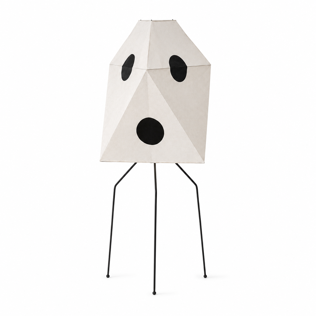 Orika Paper Tripod Floor Lamp – Sculptural Mulberry Paper Standing Light