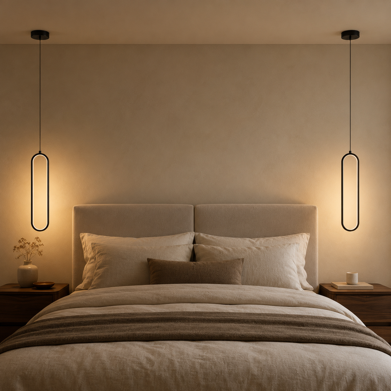 Ovelia LED Pendant Light | Slim Oval Halo Pendant