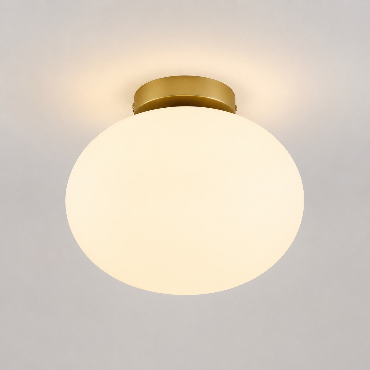 Perla Glass Globe Ceiling Light | Semi-Flush E27 Lamp