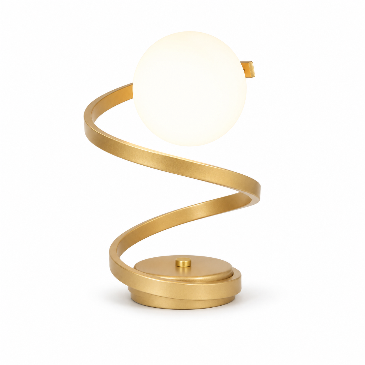 Spiravo Spiral Table Lamp | Opal Glass Globe Light