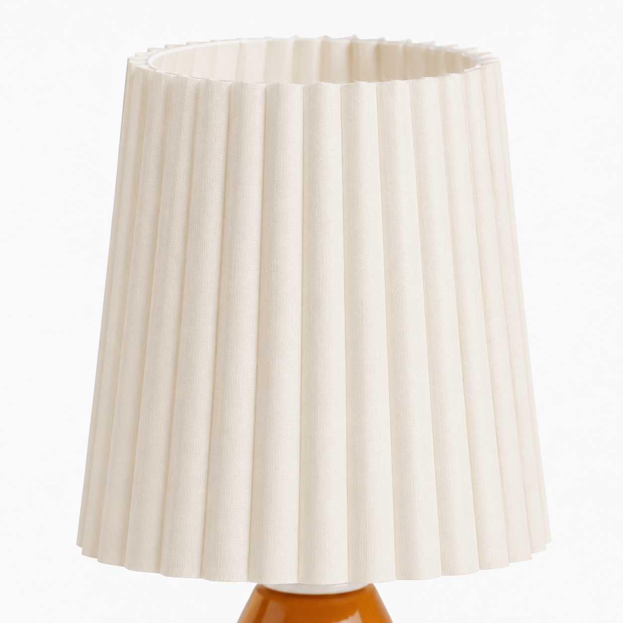 Tindra Pleated Shade Table Lamp | Glass Base Bedside Light