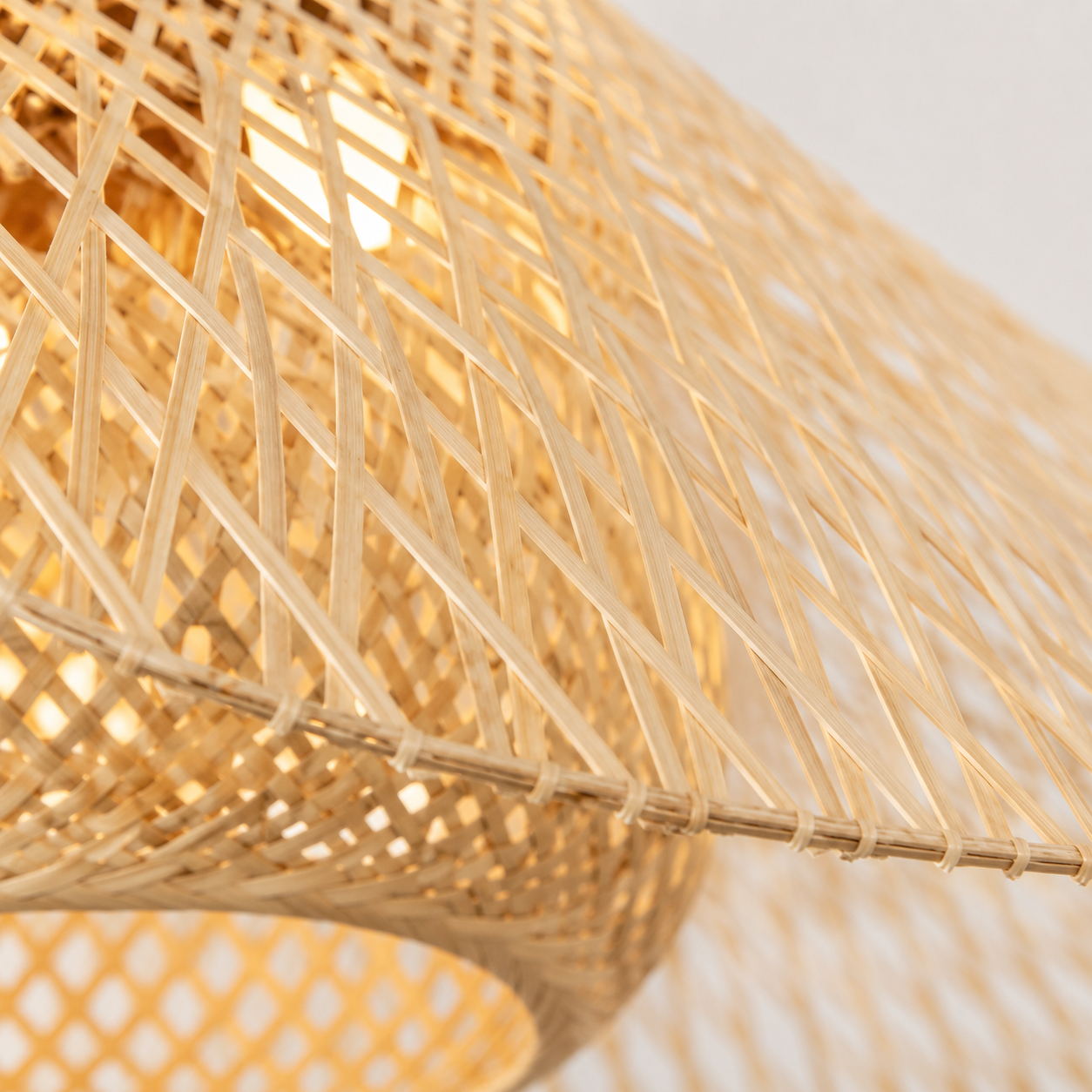Trensa Woven Ceiling Light | Rattan-Style Flush Lamp