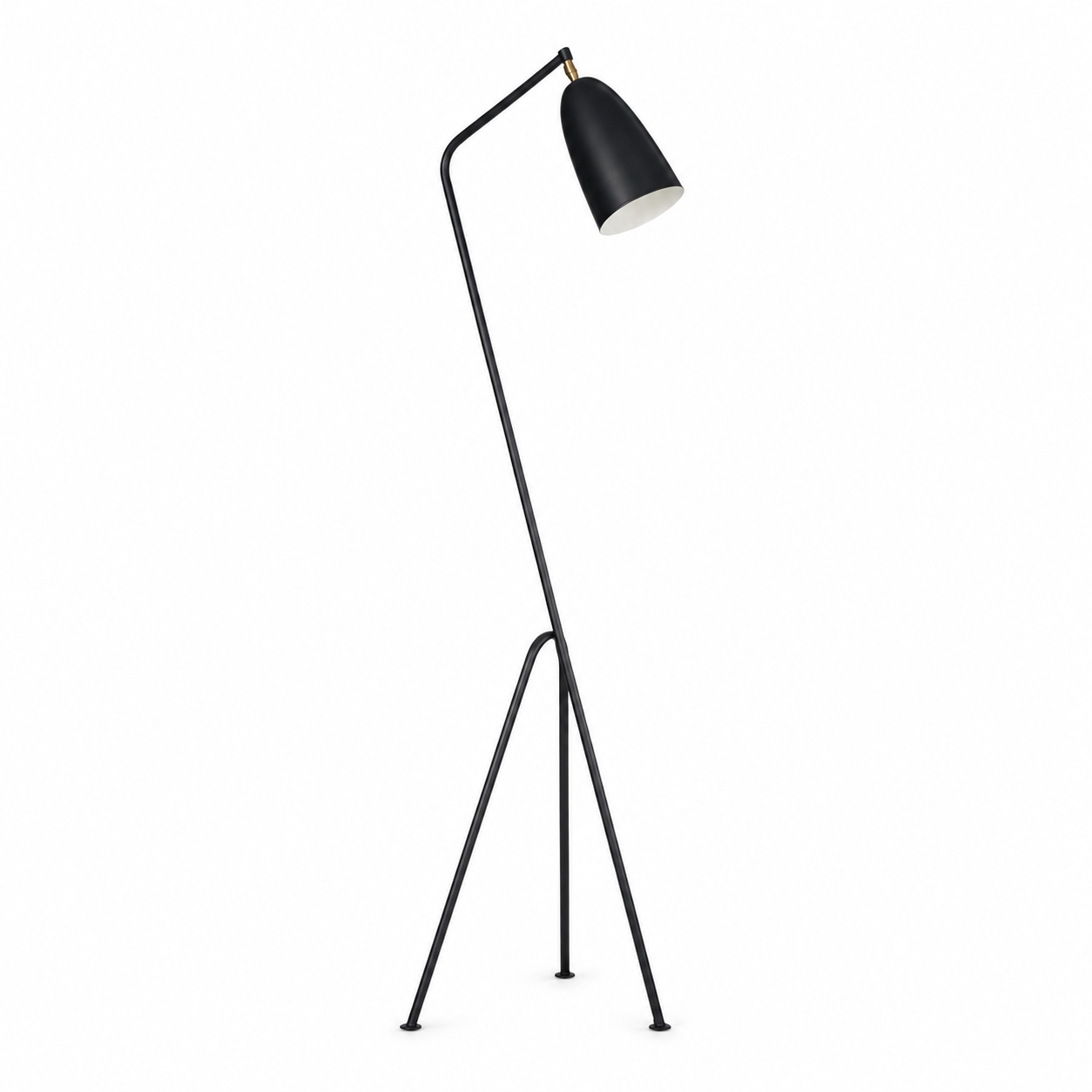 Zirla Leaning Tripod Floor Lamp – Mid Century Metal Standing Light in Seven Colours