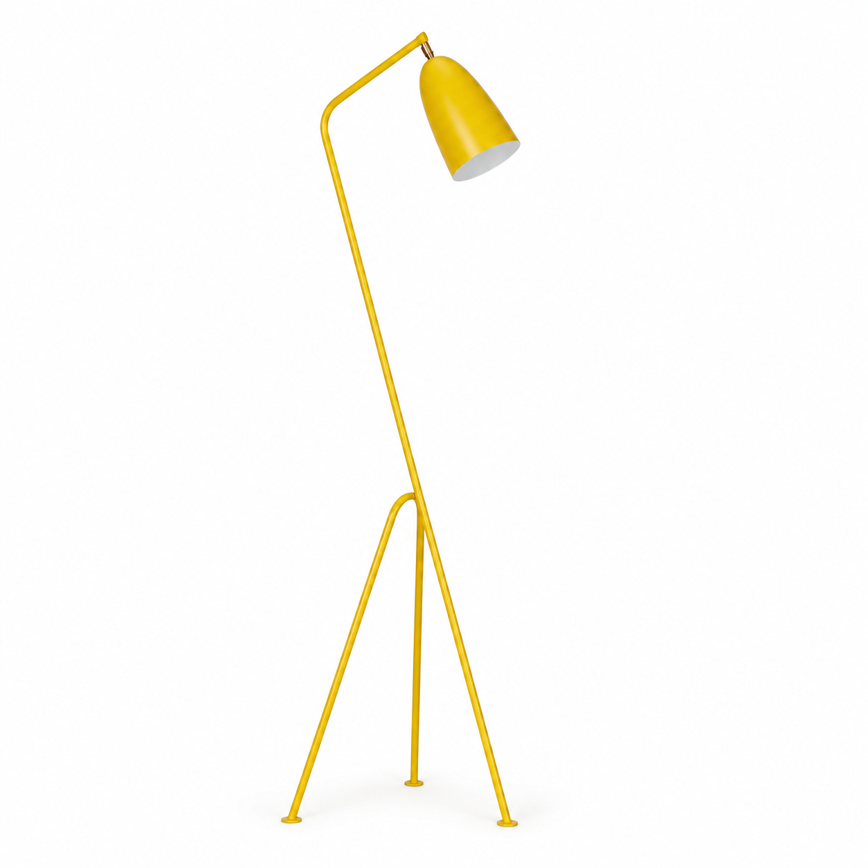 Zirla Leaning Tripod Floor Lamp – Mid Century Metal Standing Light in Seven Colours