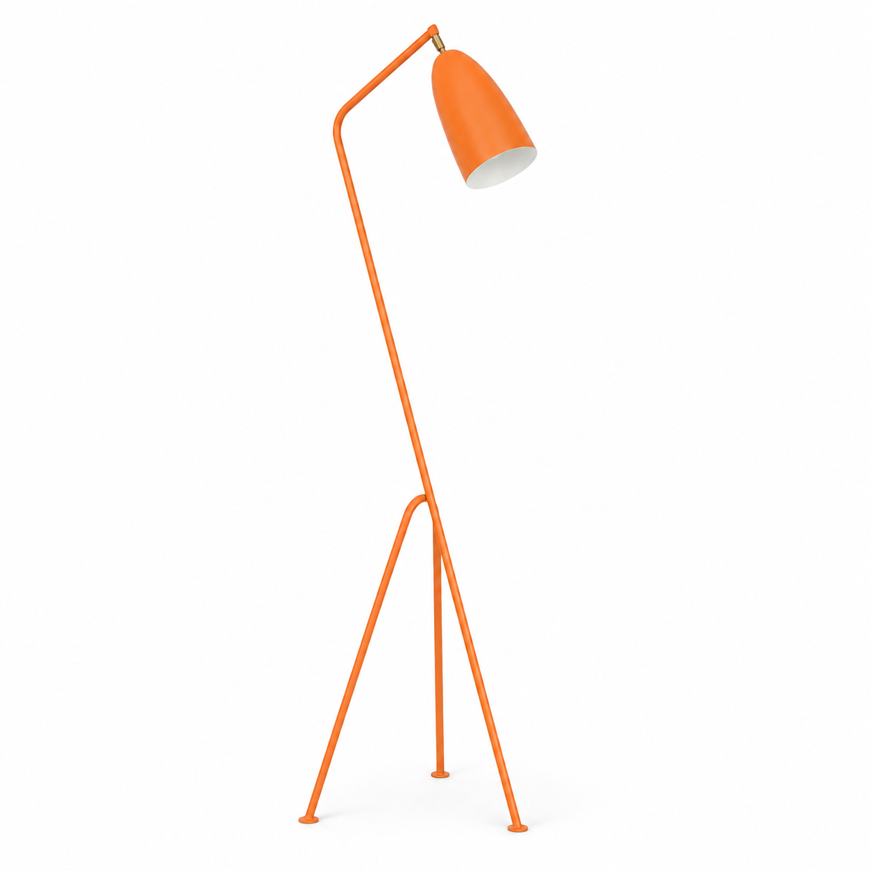 Zirla Leaning Tripod Floor Lamp – Mid Century Metal Standing Light in Seven Colours