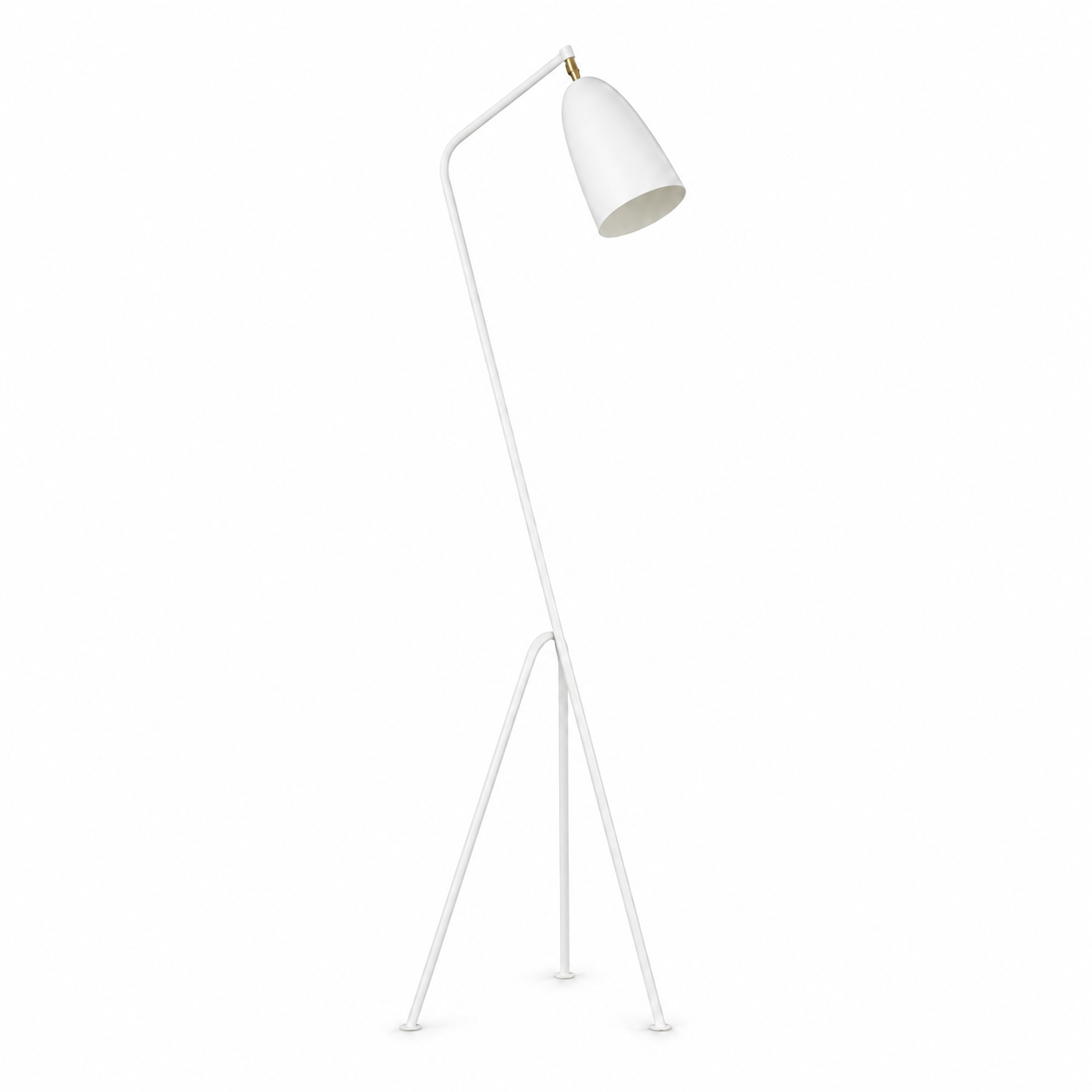 Zirla Leaning Tripod Floor Lamp – Mid Century Metal Standing Light in Seven Colours